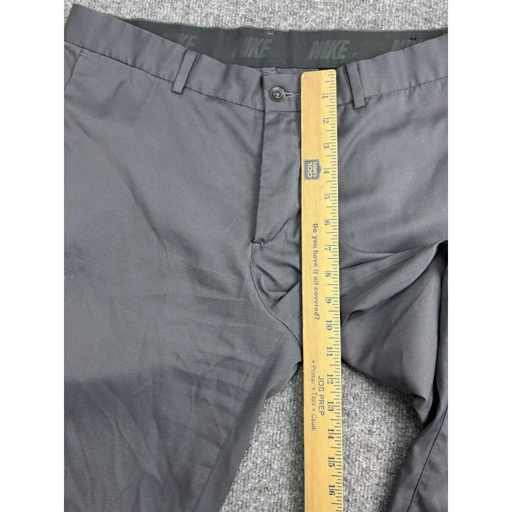 Nike Dri-FIT Golf Pants Mens‎ 34x34 Gray Woven Khakis Pockets Stretch Moisture